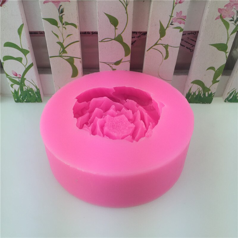 DIY 3D Pfingstrose Blume Hibiscus Blume Silikon Seife Form Fondant Kuchen Form Gips Aromatherapie Handgemachte Tropfen Kleber Form