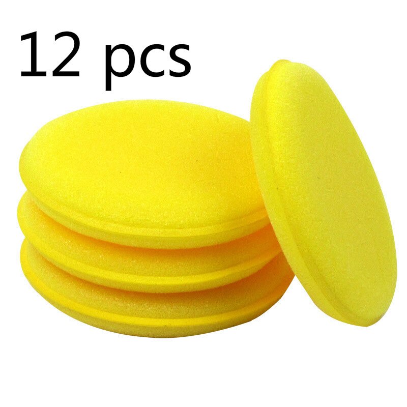 Monitoimi auton pesu puhdas sieni vaha kiillotus vaahto sieni yksityiskohta puhdas tyyny puskuri pyöreän muotoinen sieni autotarvikkeet: 12 kpl