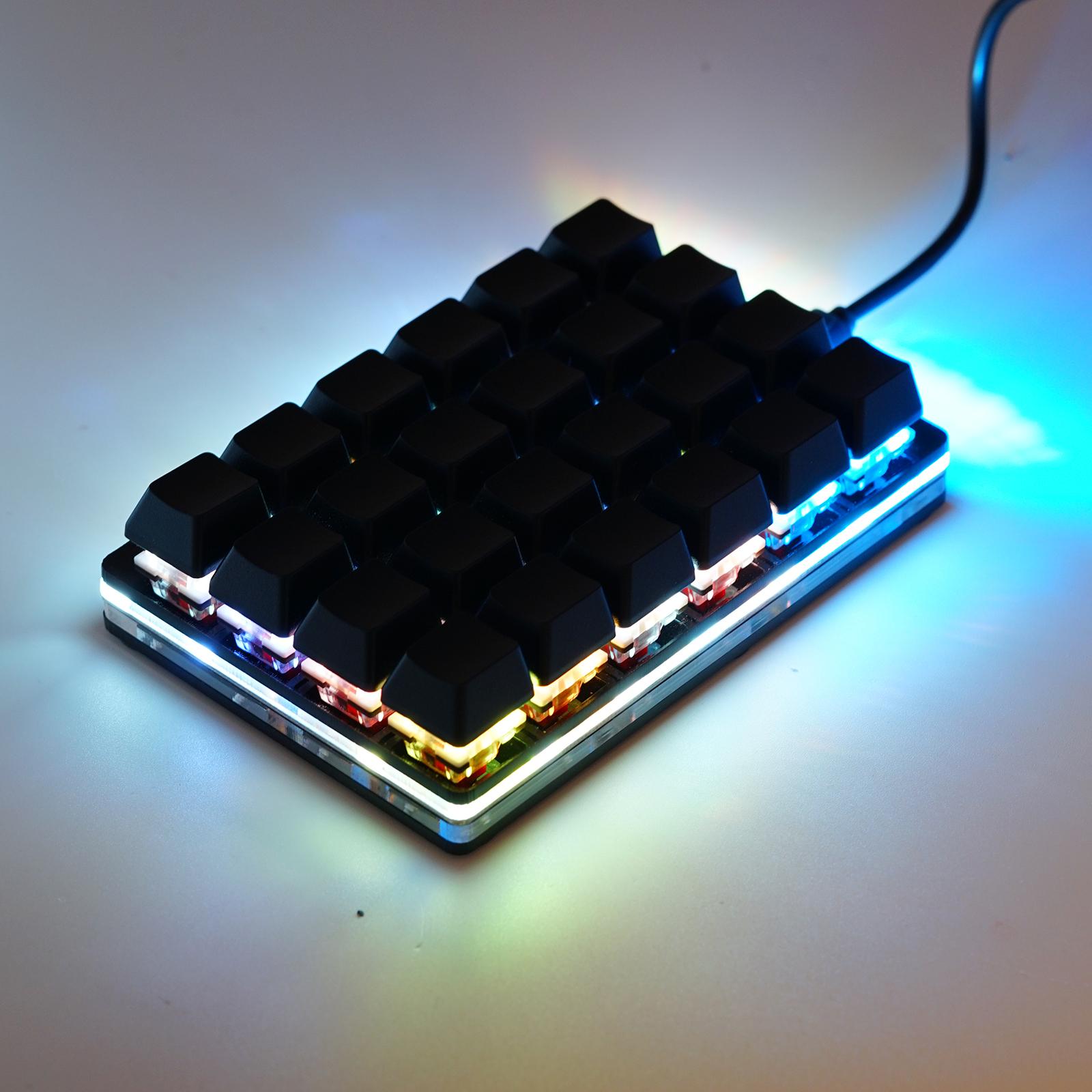 Mini Black 24 Key Mechanical Keyboard 9 Key 16 Key Keyboard Keyboard Shortcut Device Sayo Gaming Keypad Programmable Keys C E7N6