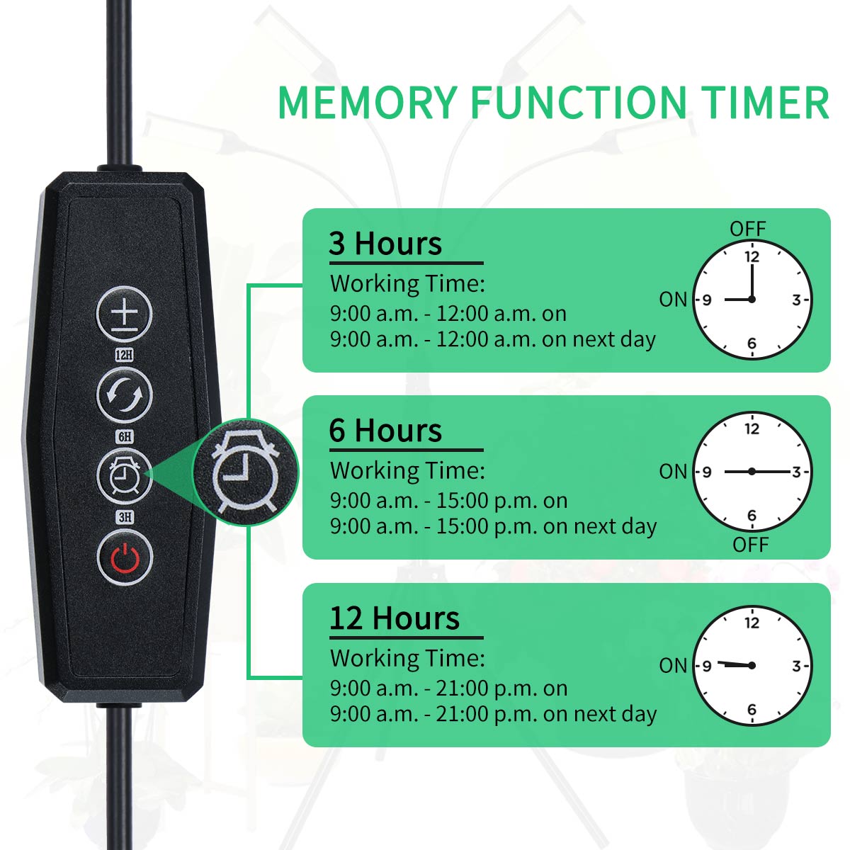 LED Grow Light With Tripod Stand Full Spectrum Grow Light With Timer And Remote Control For Floor Plant Flowers IndoorPhyto Lamp