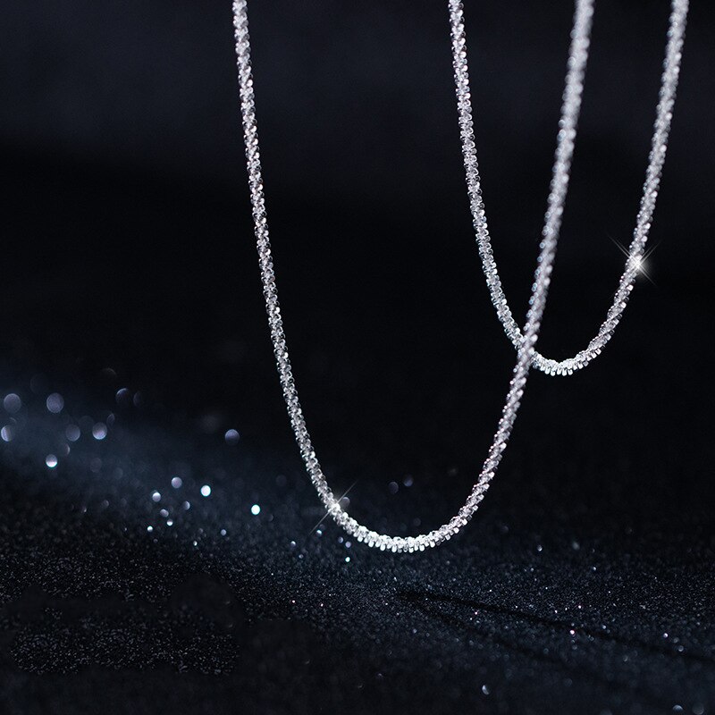 925 Sterling Zilveren Popcorn Ketting Voor Vrouwen Sieraden Op De Hals Lange 40 45 50 55 60 70 80 cm Dik 2 Mm Accessoires: 55CM