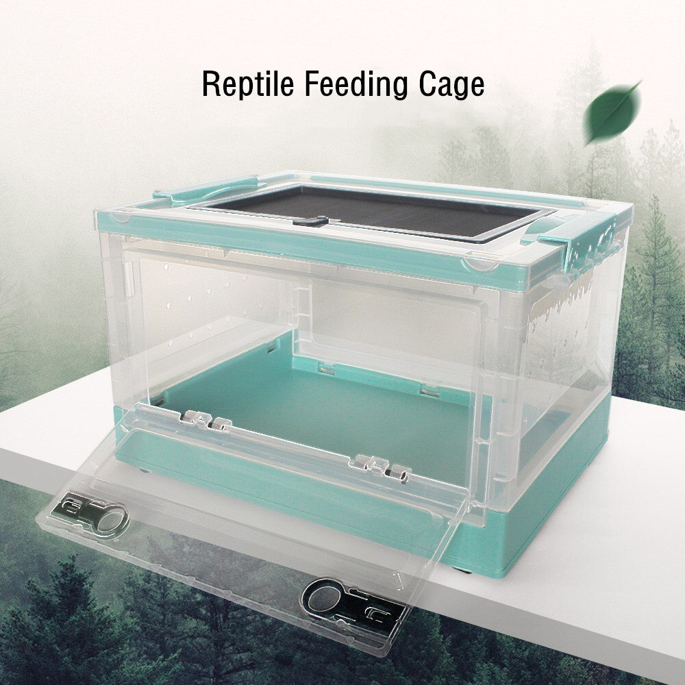 Terrarium respirant pour reptiles, abri de reproduction, lézard, serpent, mangeoire amphibie, boîte à insectes, fournisseur tortue terrestre accessories aquarium pour tortue d’eau