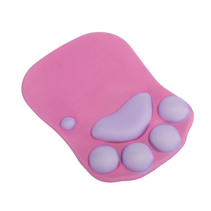 Alfombrilla de silicona suave para ratón de Linda pata de gato, cojín de espuma viscoelástica para reposar en la muñeca, para ordenador portátil y niños: red