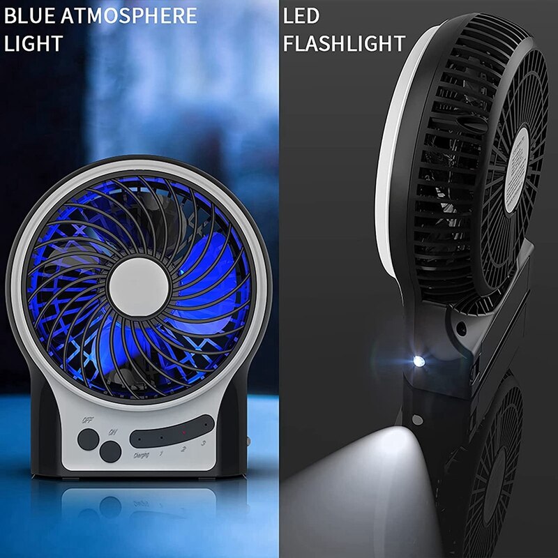 OPOLAR Mini Fan USB Desk Fan Small Portable Hand Held Fan 2200Mah Rechargeable Battery Fan For Office Desktop Travel Camping