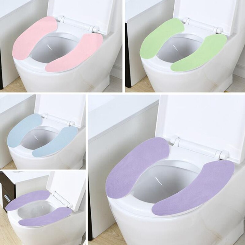 Toilet sædeovertræk blødt wc pasta toilet sædeunderlag vaskbart badeværelse varmere sæde låg dæksel toilet nærmesteool klæbrig siddemåtte