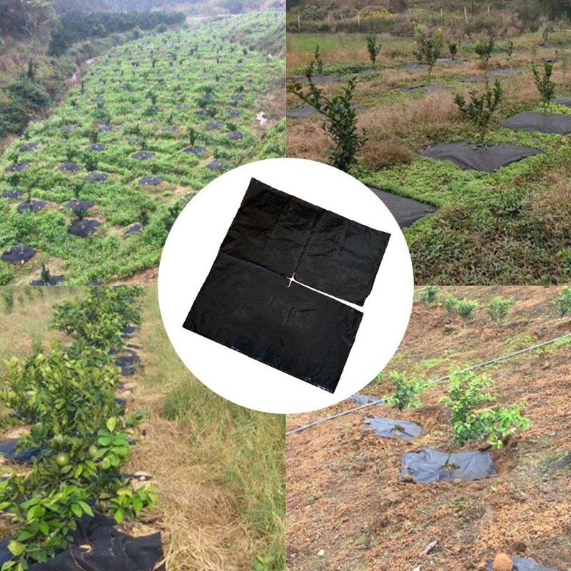 10Pcs Garden Weeding Control Membrane Ground Cover Landscape Fabric Gardening Mat 1Mx1M