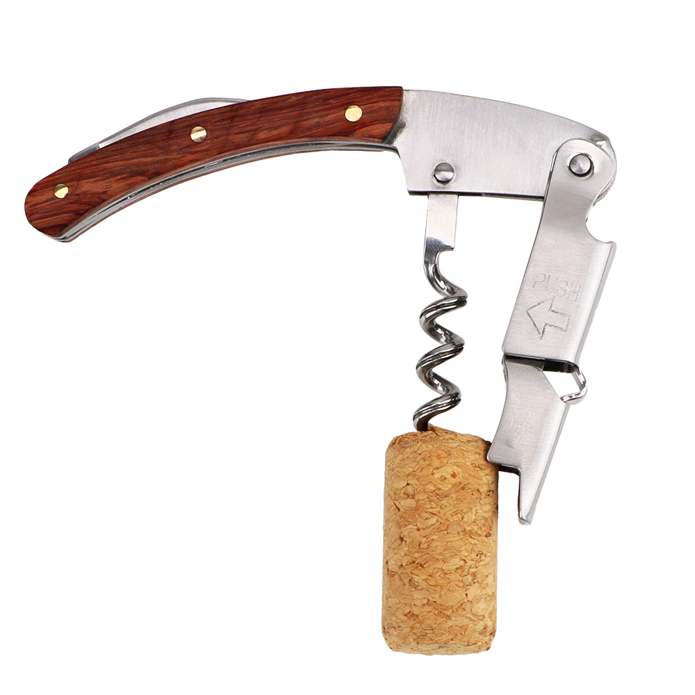 Juego de Herramientas para vino, Kit elevador de taladro de corcho, accesorios de cocina, abridor de vino, palanca de Bar, sacacorchos, cortador de papel de aluminio, abrebotellas: TYPE B