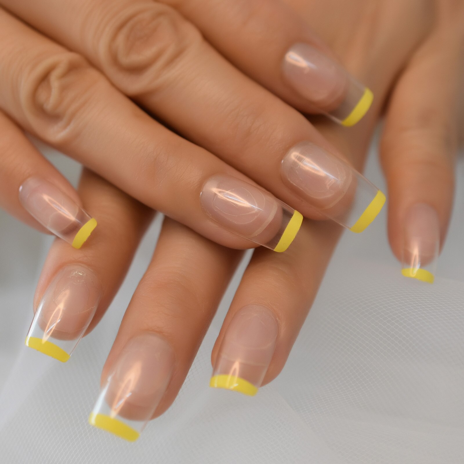 Faux-ongles de couleur verte claire, France, , pointe moyenne, bâton carré, couverture complète, fournitures pour professionnels: L5886