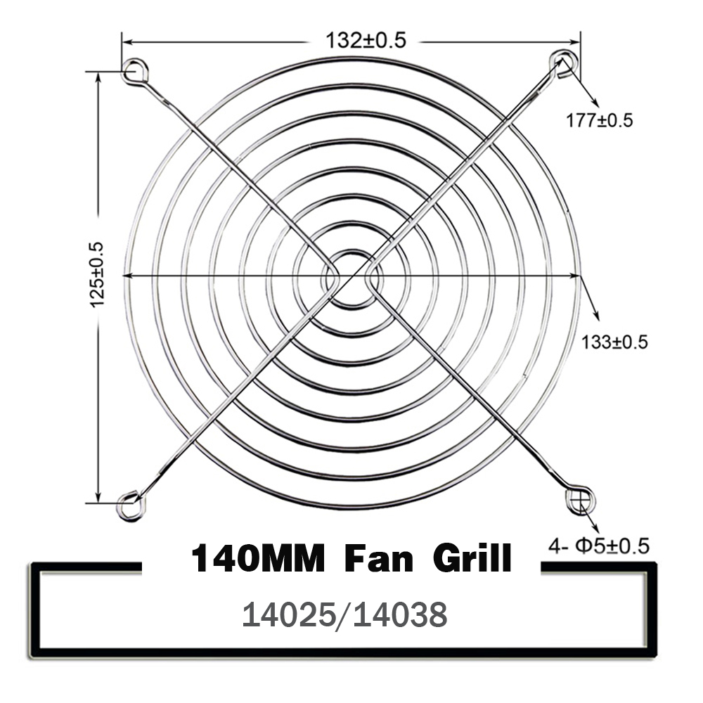 Griglia per ventola di raffreddamento Reti in ferro metallico per ventola del computer 30mm 40mm 50mm 60mm 70mm 80mm 90mm 120mm 135mm 140mm 170mm 200mm Griglia per ventola: 2MM / Beige
