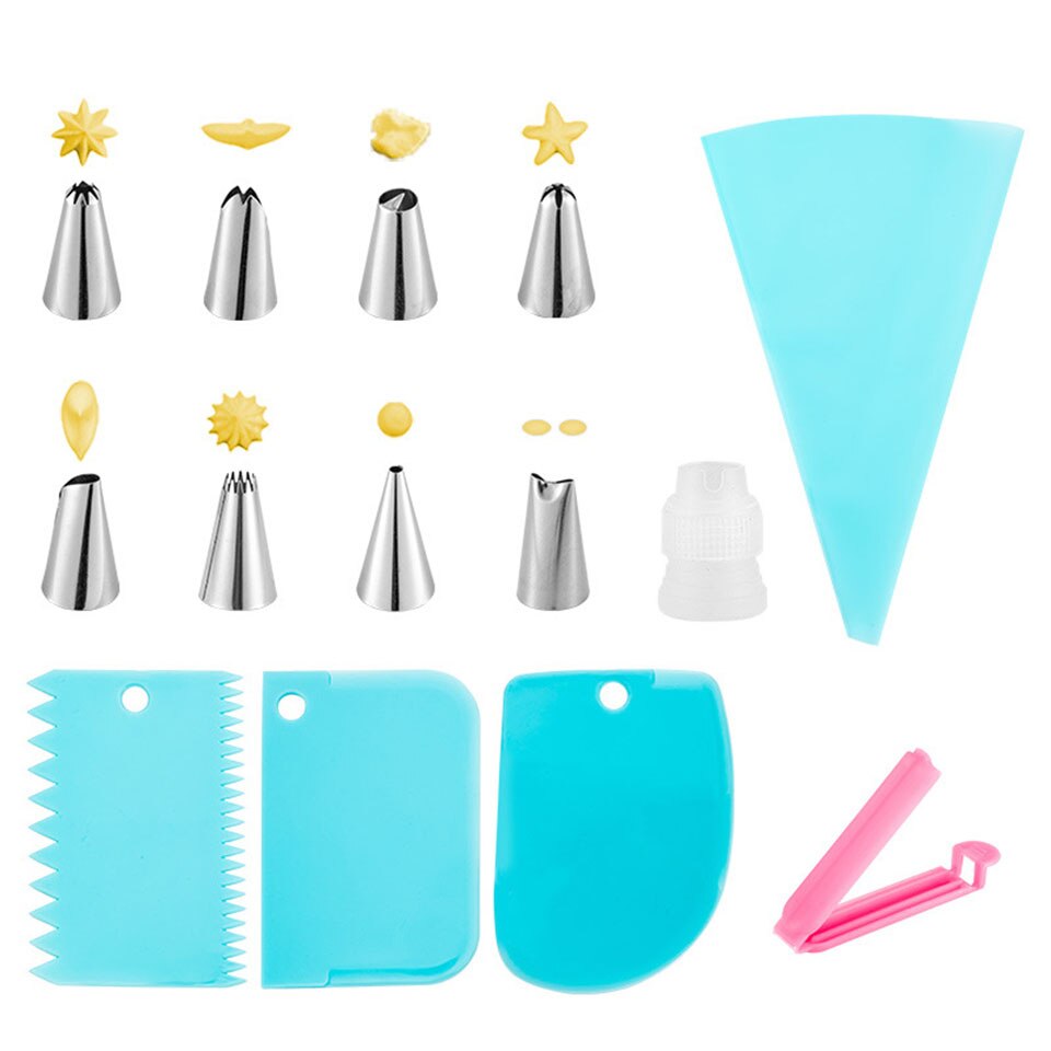 14pcs Flower Russian Piping Tips Cake Icing Piping Nozzles Ball DIY Baking Cake Rose Making Decorating Supplies Kits