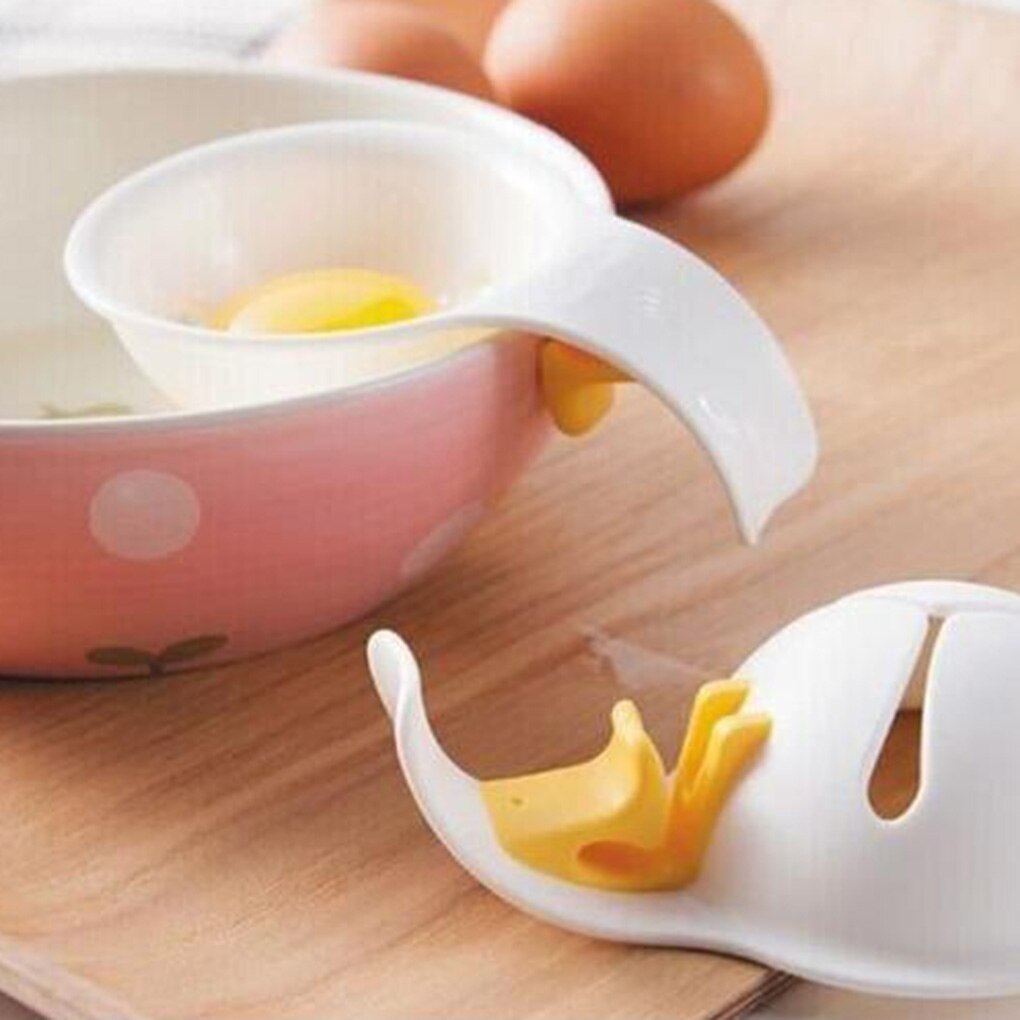 Egg Seperator Egg White Yolk Sifting Holder Egg Divider Tools Kitchen Accessory 10cm(L) * 3.5cm(W) * 7cm(D)