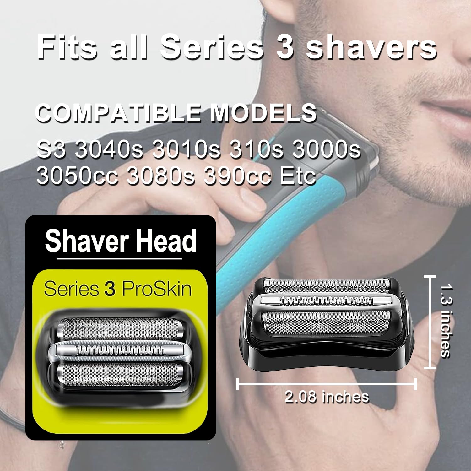 Brangdy 32B Replacement Head for Braun Series 3 3000s 3010s 3020s 3030s 3040s 300s 301s 310s 320s 330s ProSkin Electric Shaver