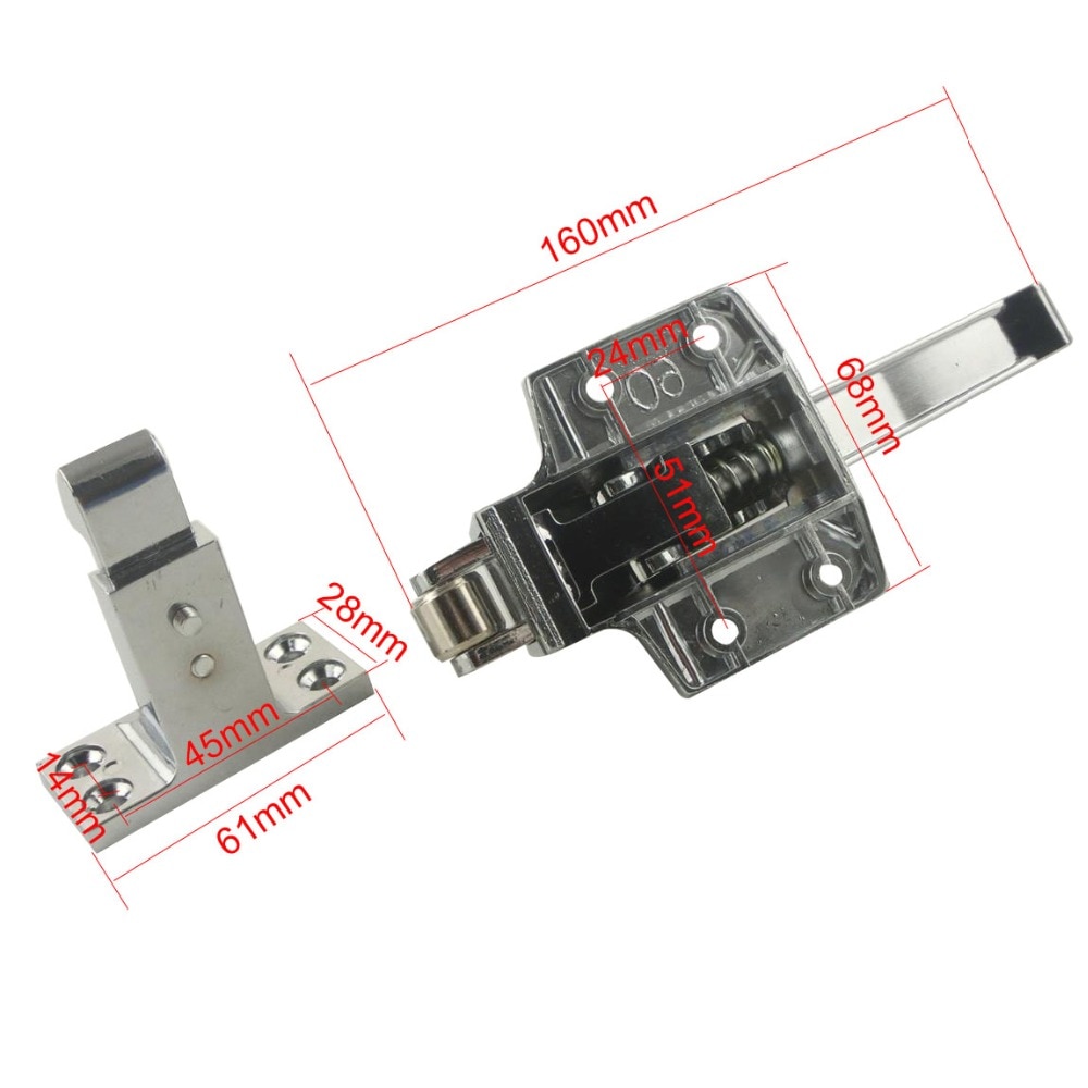 1pc Zinc Alloy Oven Door Handle Lock 160mm Length Pull Handle Latch for Refrigerator Freezer