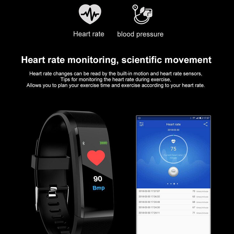 MAFAM 115 Più Intelligente Della Vigilanza Del Wristband Smartwatch Android Orologio Pressione Sanguigna Intelligente Fascia di Forma Fisica Sonno Tracker Braccialetto di Sport