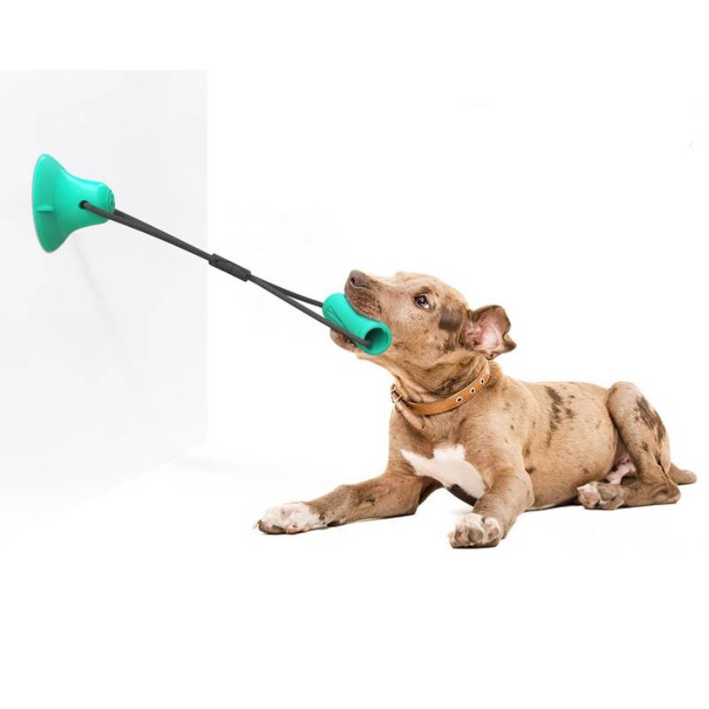 Pet mordedura Molar perro juguetes tres piezas masticar goma Bola de Limpieza de dientes seguro elasticidad cachorro suave succión taza perros morder juguete