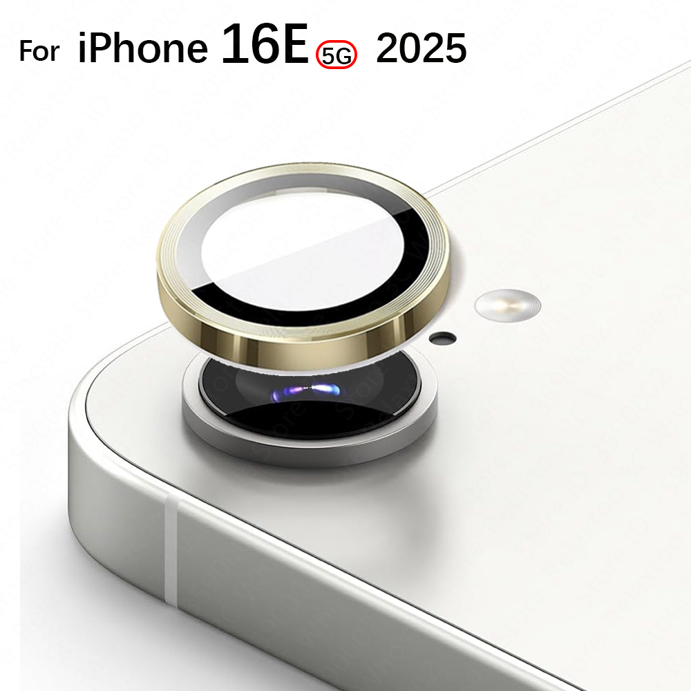 Protector de lente de cámara para Apple iPhone 16e, anillo de Metal, Protector de pantalla de lente de vidrio templado, accesorios para iPhone 16 e 16e