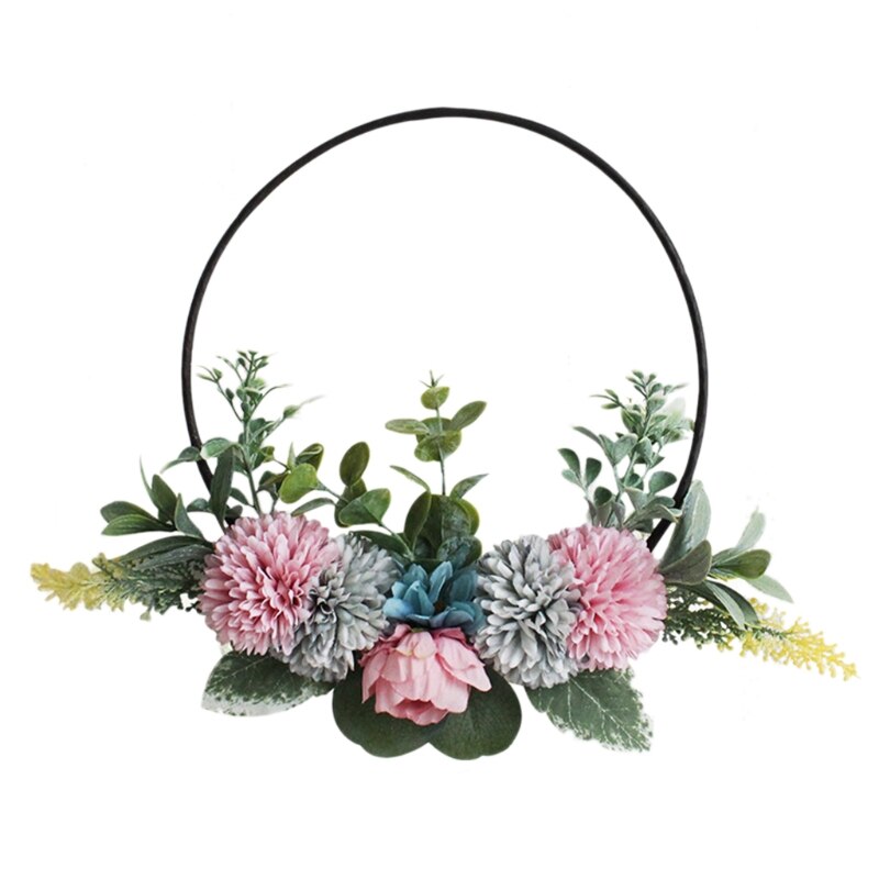 50LB Flower Wreath Handmade Floral Wreaths Artificial Spring Garland for front Door: A