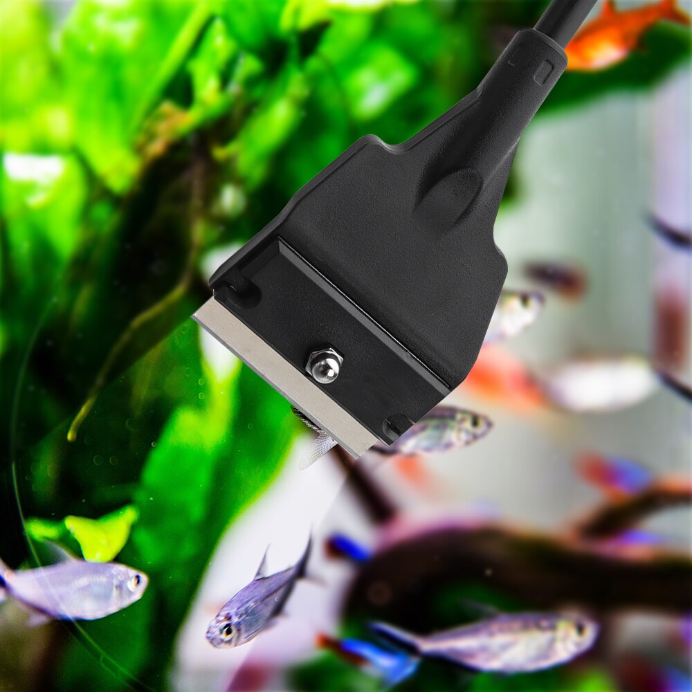 Rvs Aquarium Fish Tank Algen Schraper Schoon Borstel Blade Aquatic Water Levende Plant Gras Cleaning Multi-Tool Cleaner
