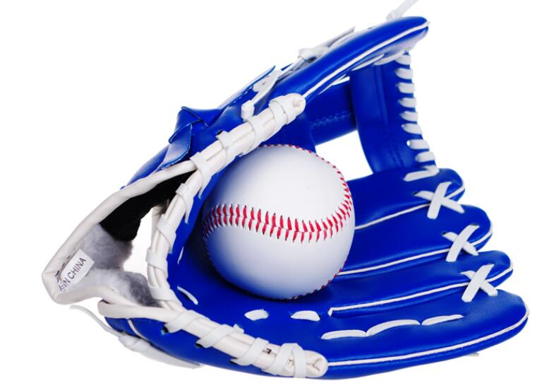 11.5 "til de unge tykkere kugle softball handsker baseball handsker: Blå