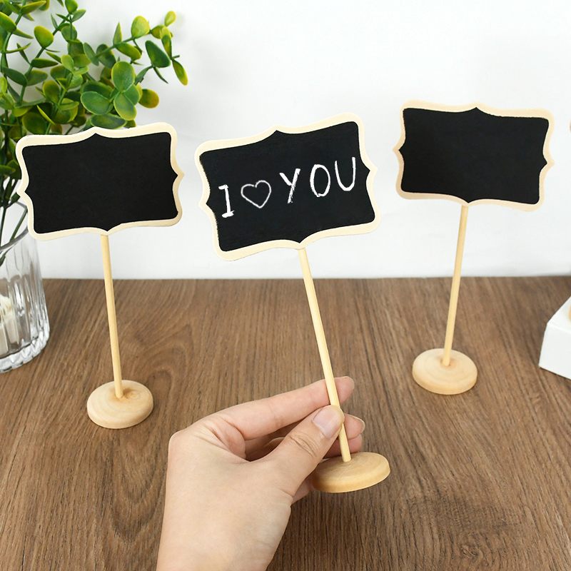1/5 Stück rustikale Hochzeit Holztafel Herr Frau Brautparty Dekoration Photobooth Geburtstagsfeier DIY Dekor Schild Nachrichtentafel