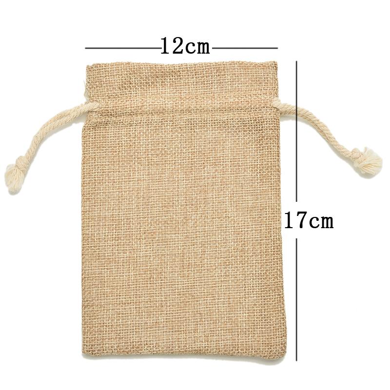 Linnen Jute Koord Bags Sacks Party Gunsten Verpakking Bag Wedding Candy Bags Feestartikelen