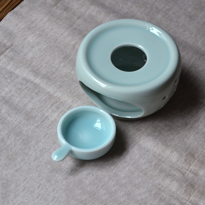 Varm te komfur keramisk porcelæn varmelegeme stearinlys opvarmning lysestage teselskab tilbehør tekande tekande holder base dekor håndværk: B stil