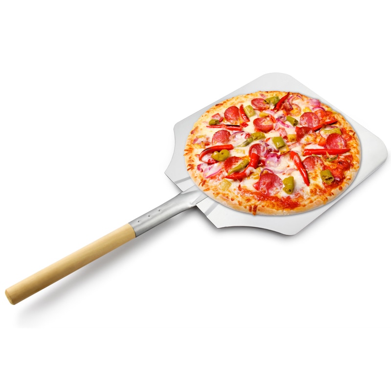 Pizza Spatel Bakken Tool Bakkerij Bakvormen 9 Inch Tot 16 Inch Pan Bakkerij Aluminium Pizza Pan Houten Handvat Pizza Stenen pizza Peels