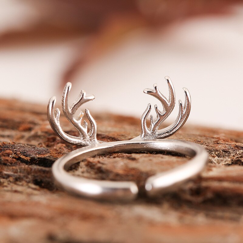 Persoonlijkheid Bohemian Vintage Herten Gewei Ringen Voor Vrouwen Mannen Vintage Ringen Gothic Sieraden Valentines