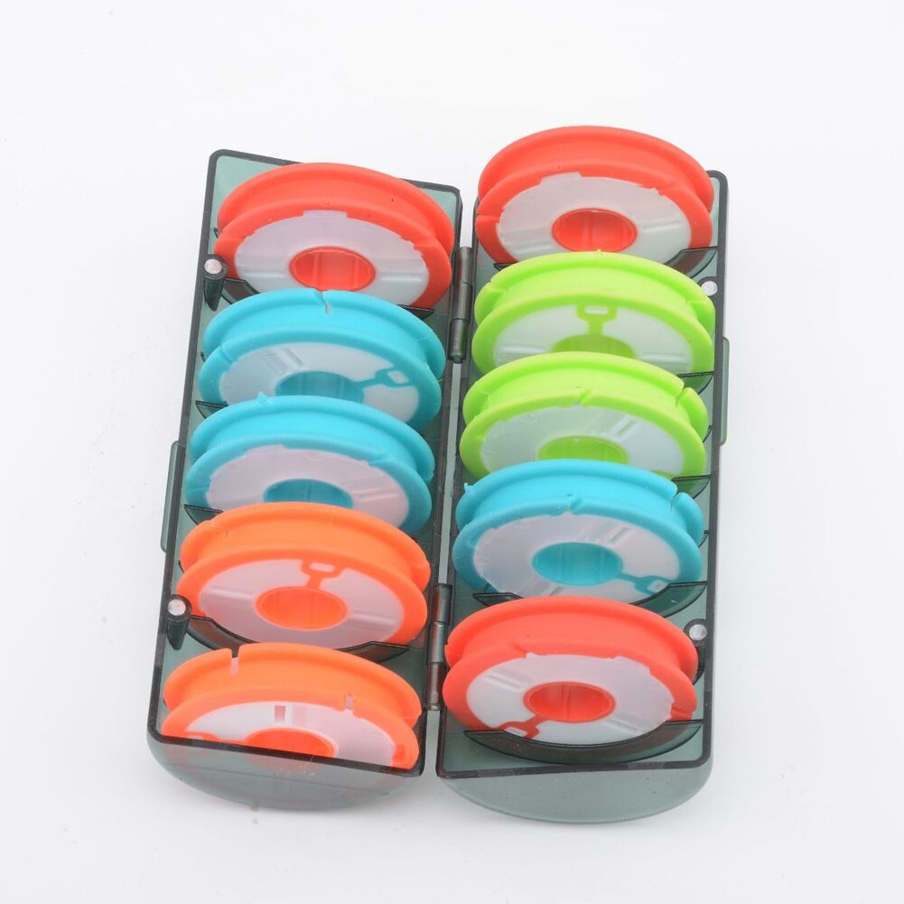 Boîte à ligne de pêche, boîte de rangement rotative de grande capacité enrouleur de bobine bobines colorées organisateur principal multi-couches