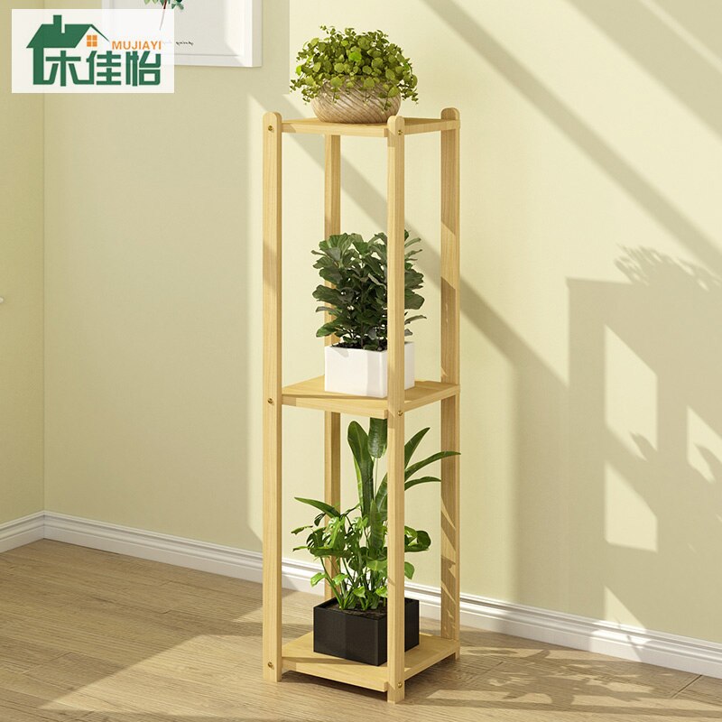 Estante de flores de madera maciza multi-piso especial de Interior para sala de estar piso balcón estante de almacenamiento marco colgante orquídea suelo de casa