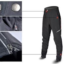 Cykeludstyr bukser mountainbike tights cykelbukser hurtigtørrende åndbare lange bukser til mænd sorte plus størrelse xl -3xl