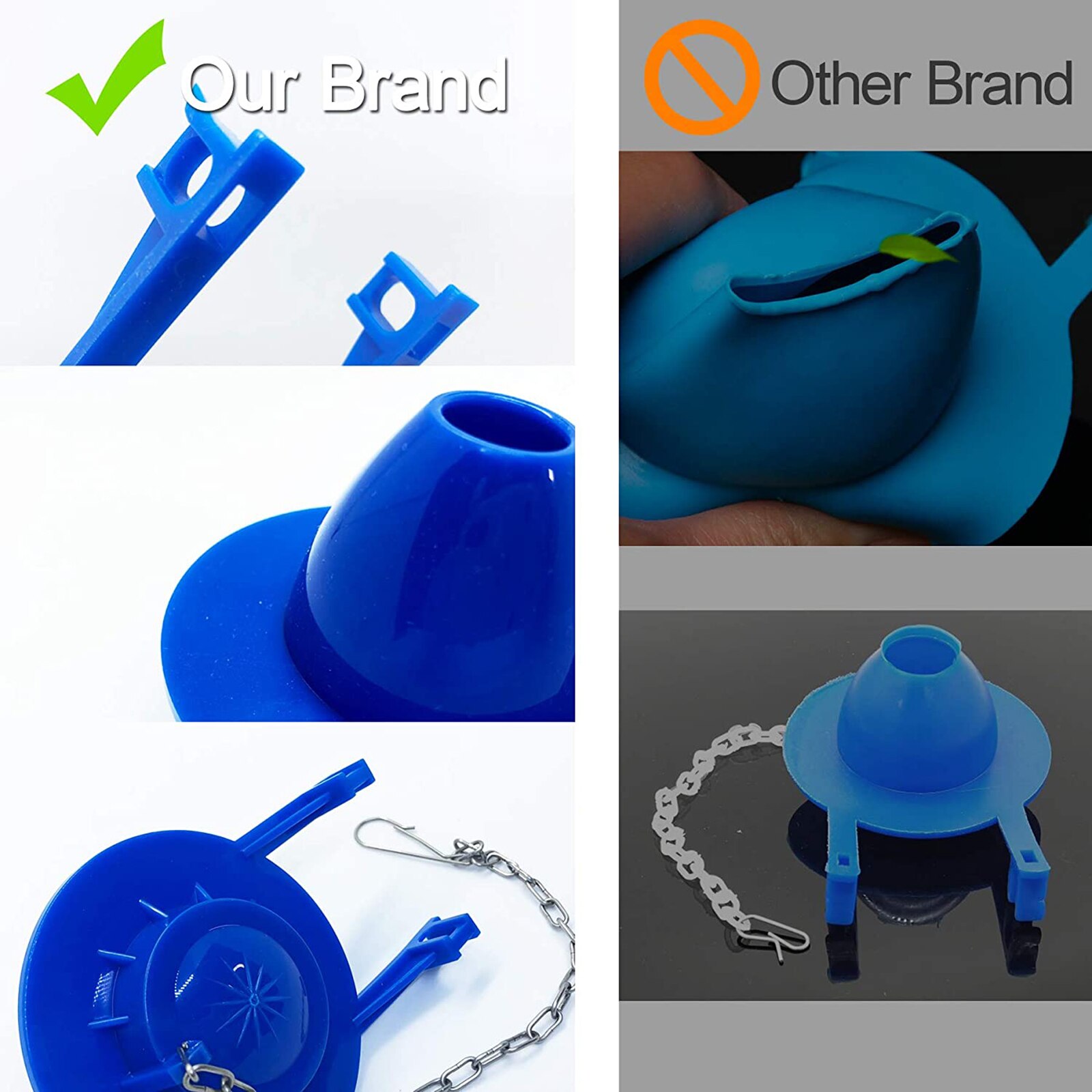 Toilet Tank Fittings Flapper Drain Flush Valves Long Lasting Rubber Water Saving PVC Bathroom Tool American Repair Kit Universal