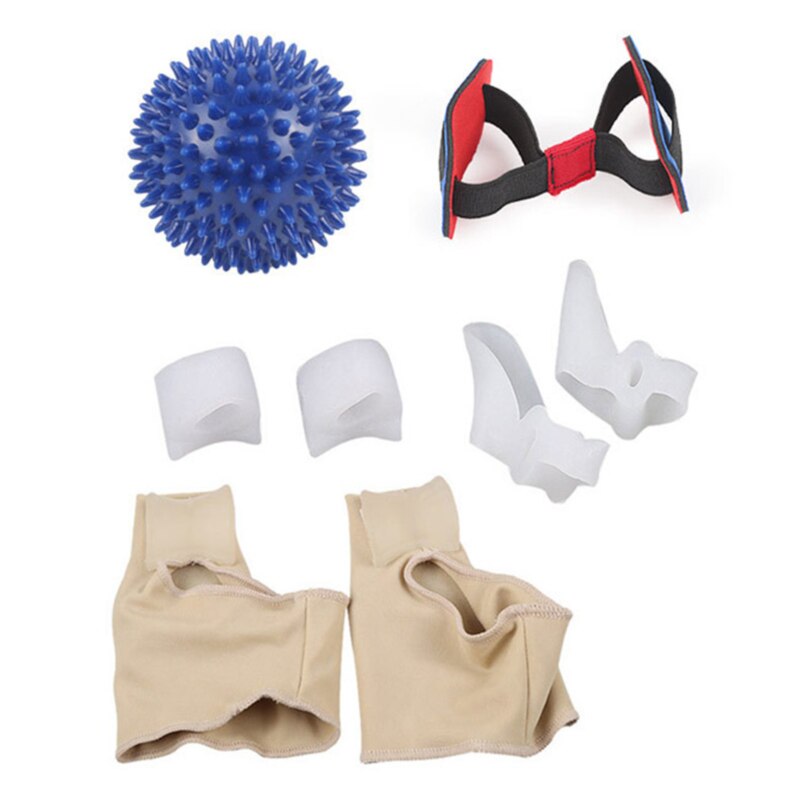 1 set hallux valgus orthese teensplitser teenspreider overlappende teen grote teen valgus orthese voetverzorging nagelgereedschap: Default Title