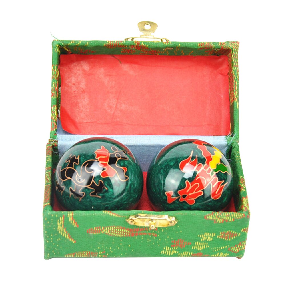 Boule de méditation chinoise, 2 pièces, Fitness, Baoding Ball, exercice pour les doigts Yin Yang, soulagement du Stress, thérapie de Relaxation: E