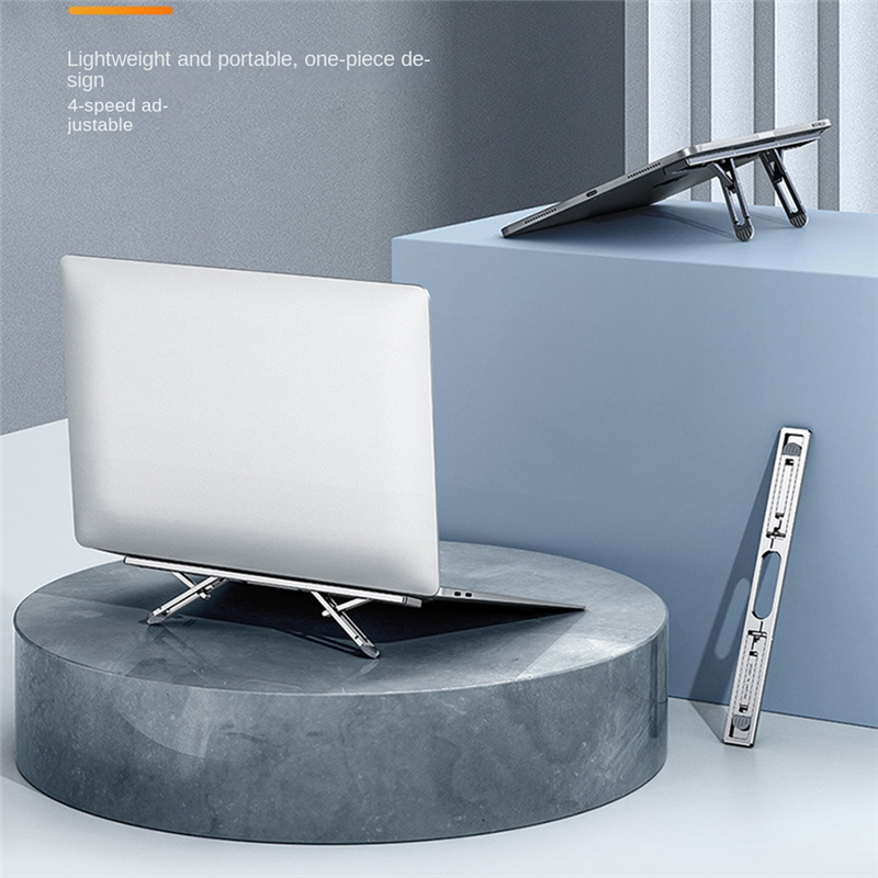 Aluminum Vertical Laptop Stand for MacBook Air Pro Adjustable Holder Riser Foldable Portable Notebook Stand Gray