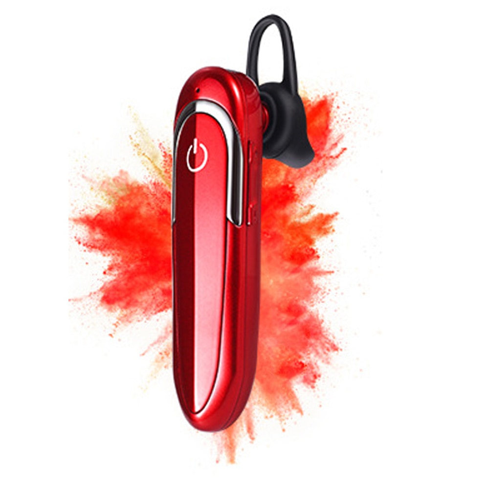 Bluetooth-kuulokkeet mikrofonilla 32 tuntia puheaikaa langattomat kuulokkeet hienkestävät urheilumusiikkinappikuulokkeet pitkäkestoiset kuulokkeet: Punainen
