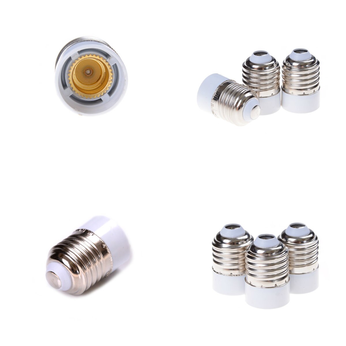 1pc lampen lamphouder adapter fitting converter kunststof vlamvertragend pbt converter  e14 to e27 voet schroef goed