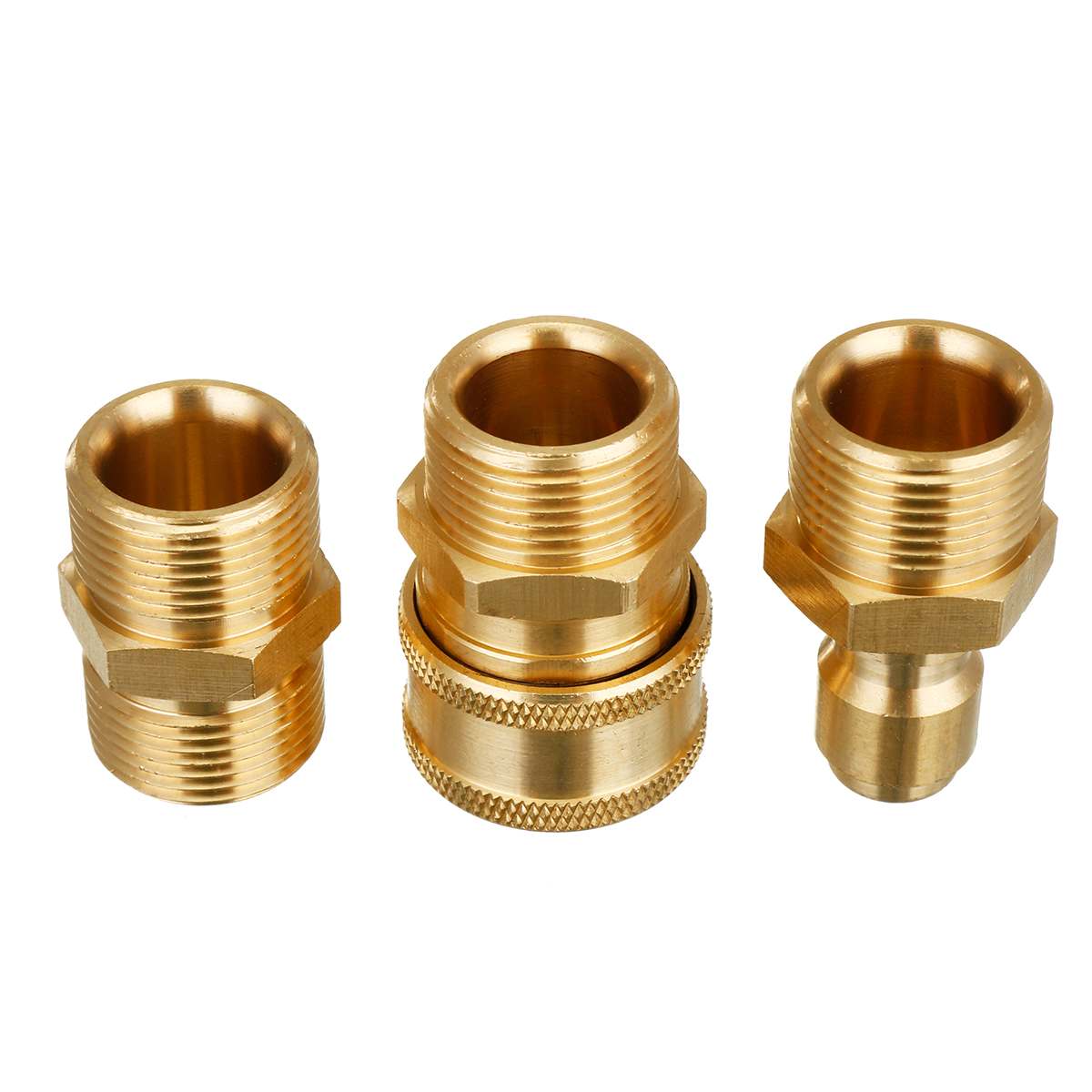 22mm 3PCS M22 To 3/8 Quick Release Pressure Washer Hose Coupling fitting Connector Replacement Garden Tool