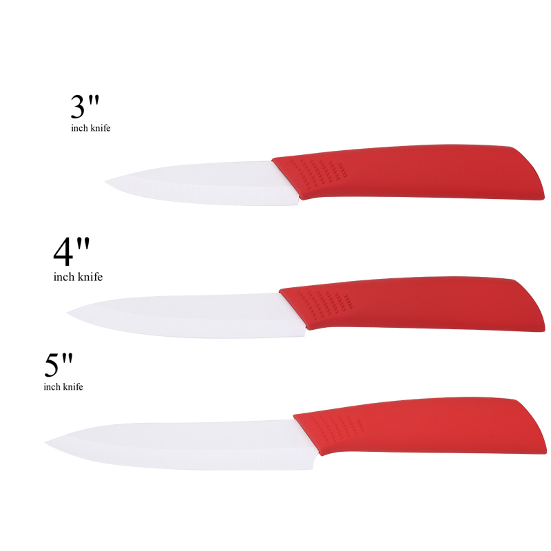 Køkkenknive kogesæt keramiske knive 3 4 5 6 tommer zirconia hvid klinge paring frugt vege kokkniv køkkenredskaber: 3 tommer 4 tommer 5 tommer
