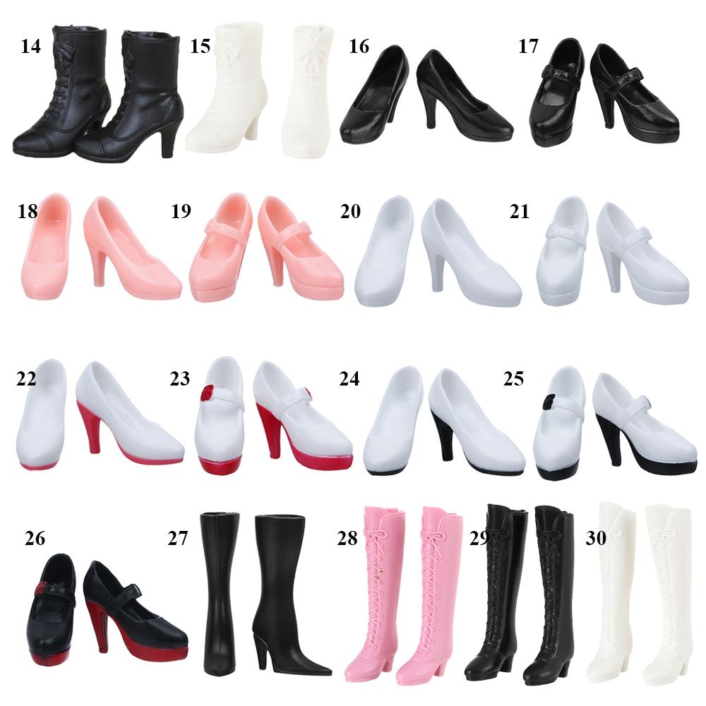 Botas de rodillas largas para mujer, botas de muñeca Hero 1/3, 33 estilos, longitud del pie, 2cm, zapatos de muñeca 1/6