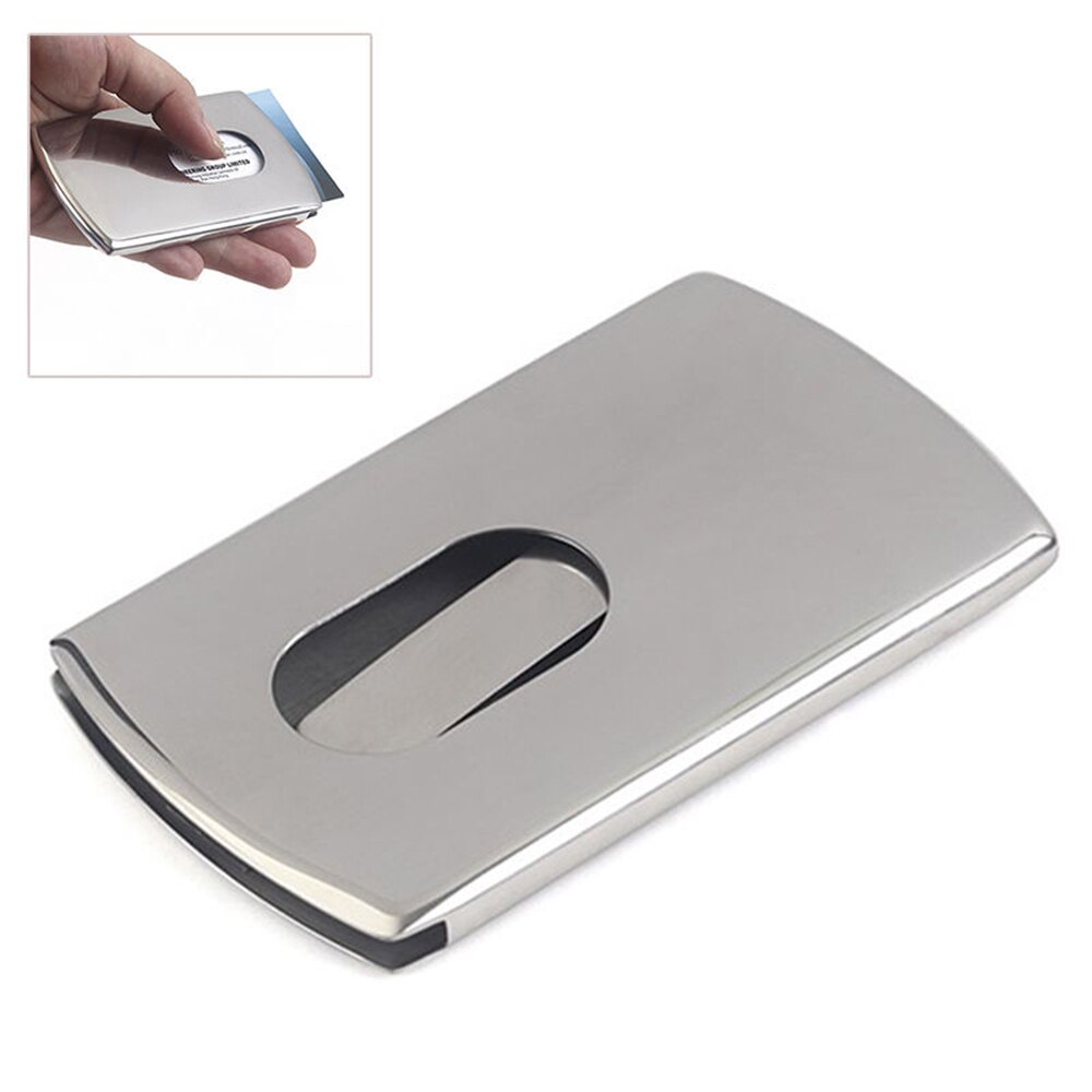 Thumb Slide Out Rvs Pocket Business Id Creditcardhouder Case 102*60*10 Metalen Aluminium card Case Pocket Case