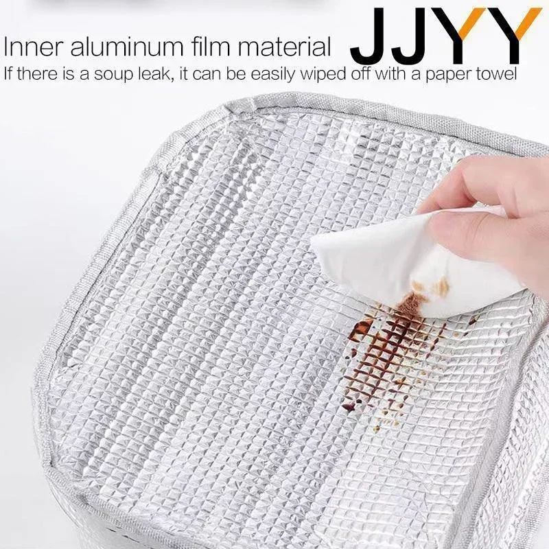 Functional Pattern Cooler Lunch Box Portable Insulated Canvas Lunch Bag Thermal Food Picnic Bag for Women Kids