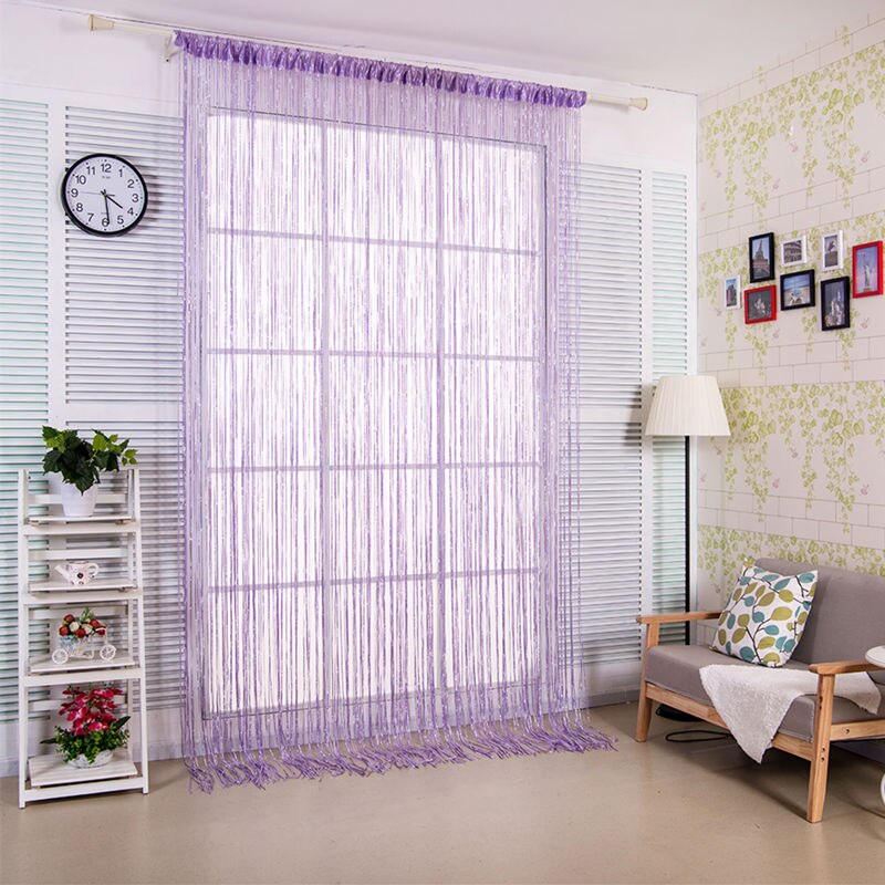 1x2 M Beaded String Curtain Door Curtain Beads Thread Curtains Window Wall Panel Room Doorway Home Living Room Wedding Decor