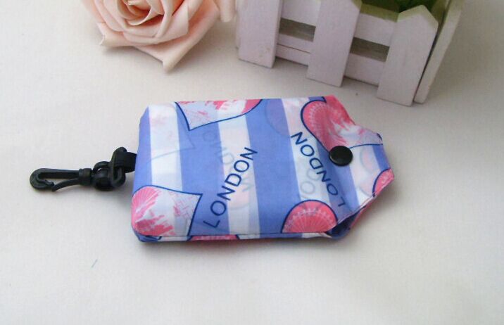 Draagbare opvouwbare boodschappentas nylon tassen dikke tas opvouwbare waterdichte ripstop schoudertas polyester opbergtas: Hemelsblauw