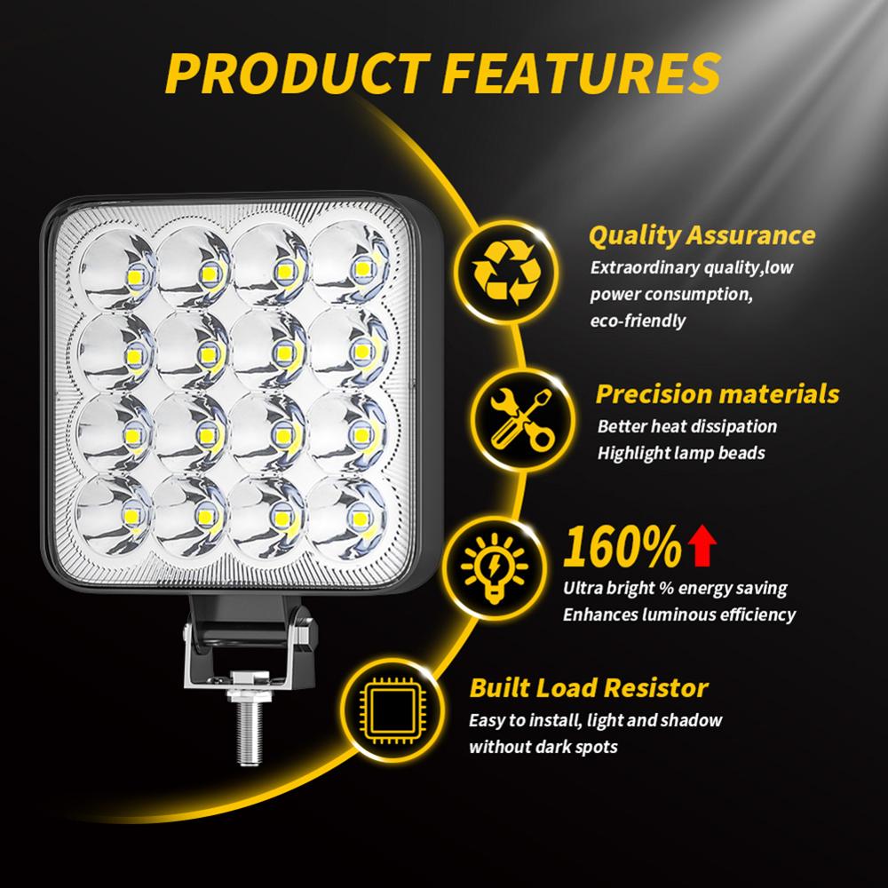 Led light bar 48w Led bar 16barra Led car light For 4x4 led bar offroad SUV ATV Tractor Boat Trucks Excavator 12V 24V work light