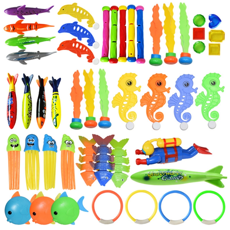 Dykkerspil legetøj sæt swimmingpool kaste legetøj dykker svømme ringe undervands sommer dyk tilbehør til børn детские вещи
