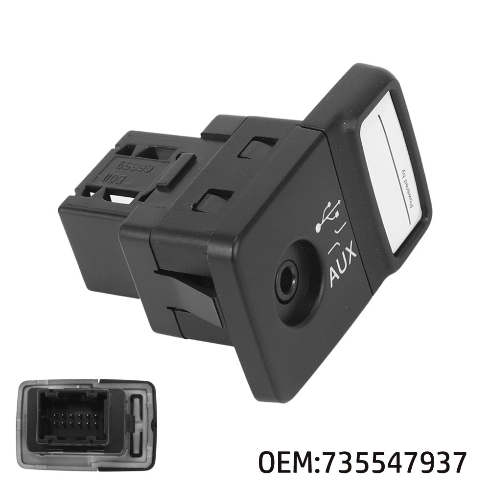 735547937 Geschikt Voor Fiat Pondo 500 Auto Aux Extra Socket Aux Audio Interface Usb/Aux Poort Module Voor 500 Abarth -