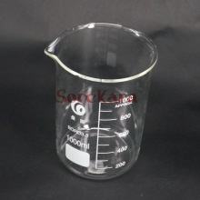 1000Ml Lage Vorm Beker Chemie Laboratorium Borosilicaatglas Transparante Beker Verdikte Met Uitloop