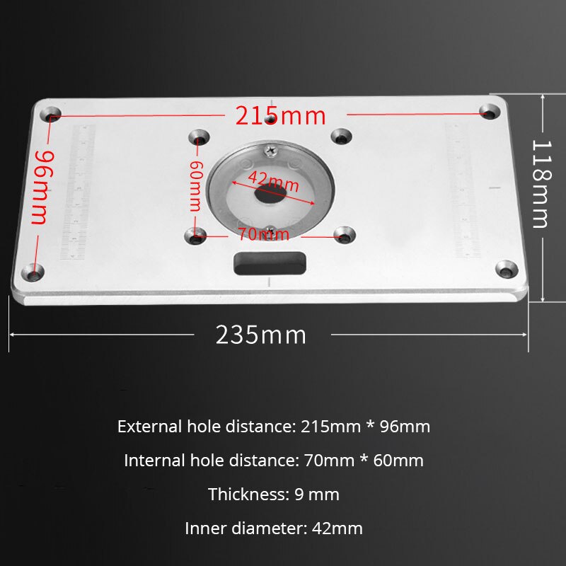 Router Table Insert Plate,Woodworking Router Templates, Trimming Machine Flip Board for Woodworking Benches Router Table Plate