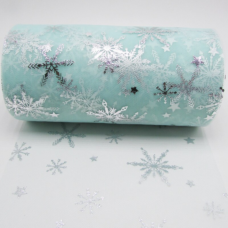 6cm*25 yards snefnug skinnende tyl ruller organza fødselsdag dekoration bryllup indretning festartikler baby shower tutu nederdel